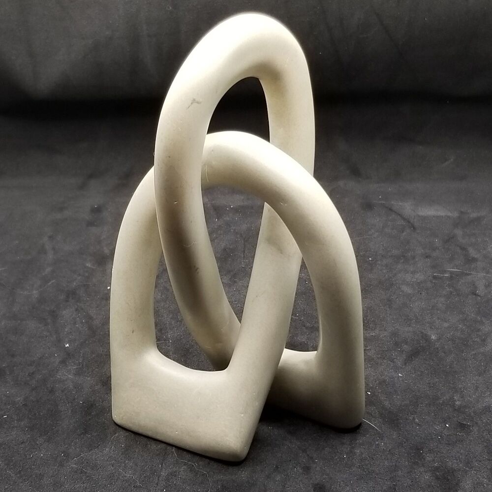 hand-carved soapstone Lover's Knot sculpture
